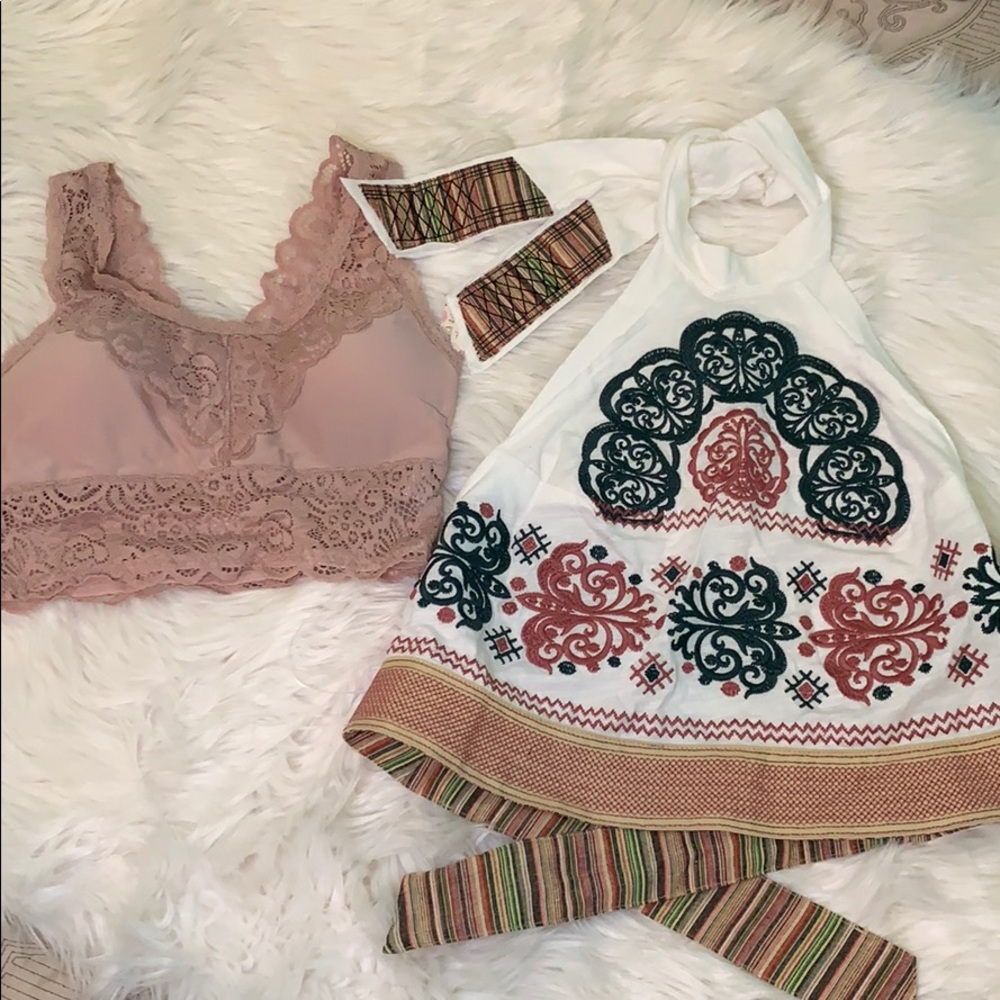 NWT Altair’s State Crop top w/ matching bralette